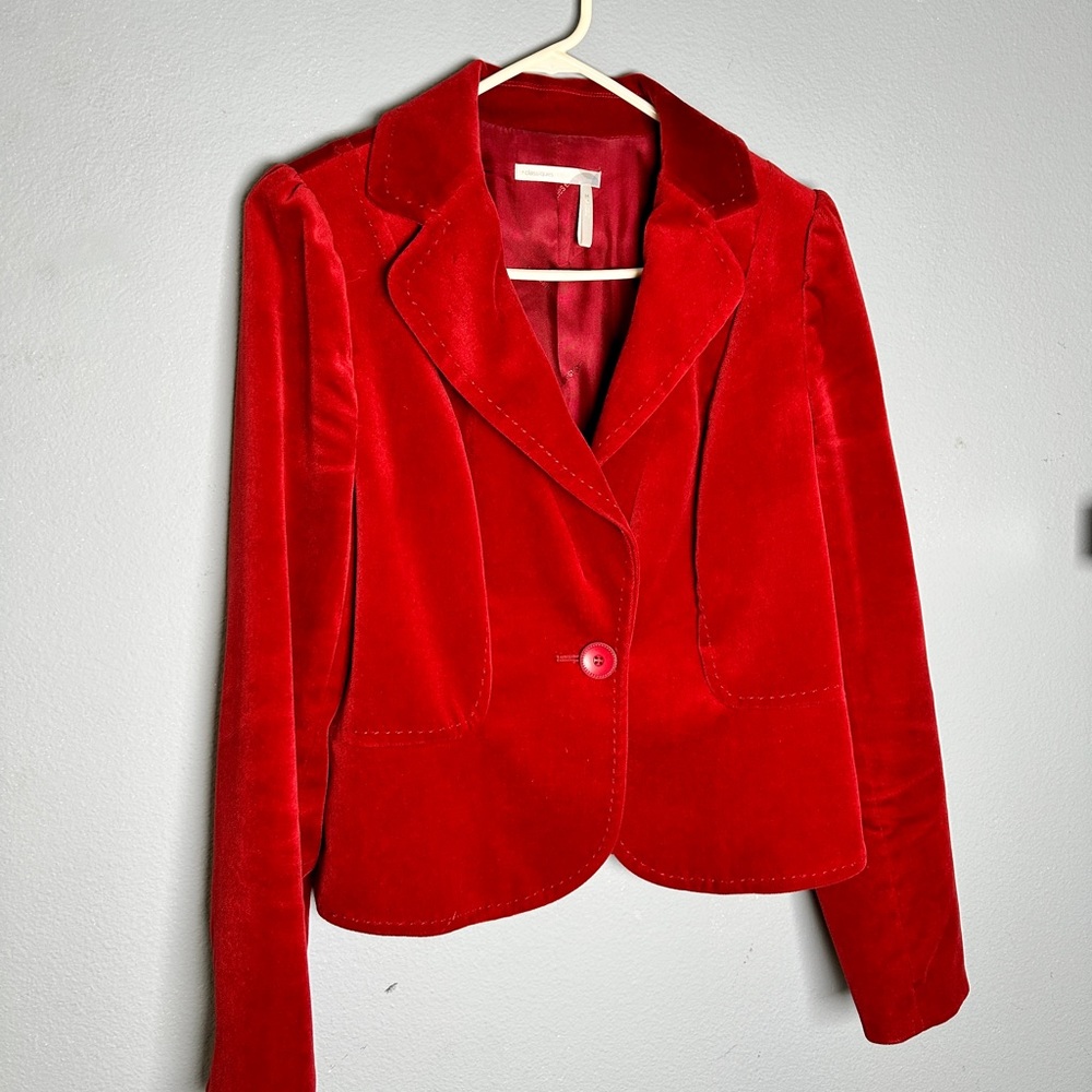 Red Velvet Blazer